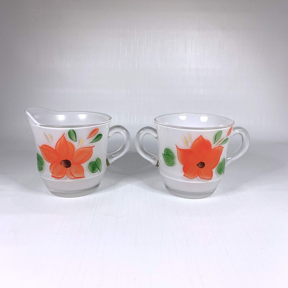 Vintage Bartlett Collins Cream Sugar Set Cottagecore Country Farmhouse Retro
